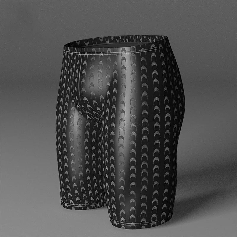 Men Shark Skin Swim Shorts Breathable Trunks Surfing Beachwear Elastic