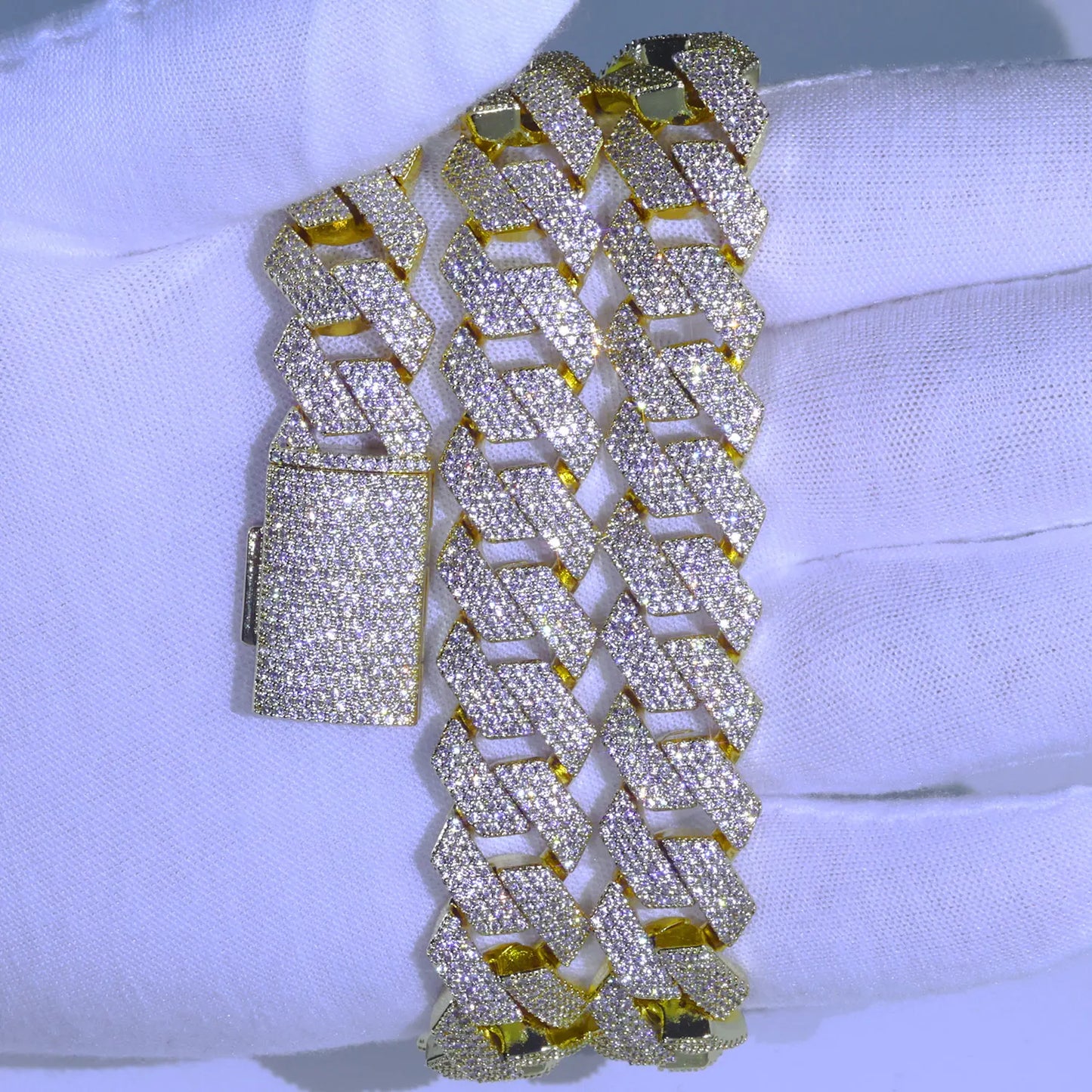 Cuban Chain Iced Out Necklace And Bracelet