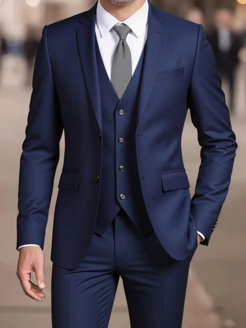 Men's Four Seasons Slim Fit Suit Two Piece Set