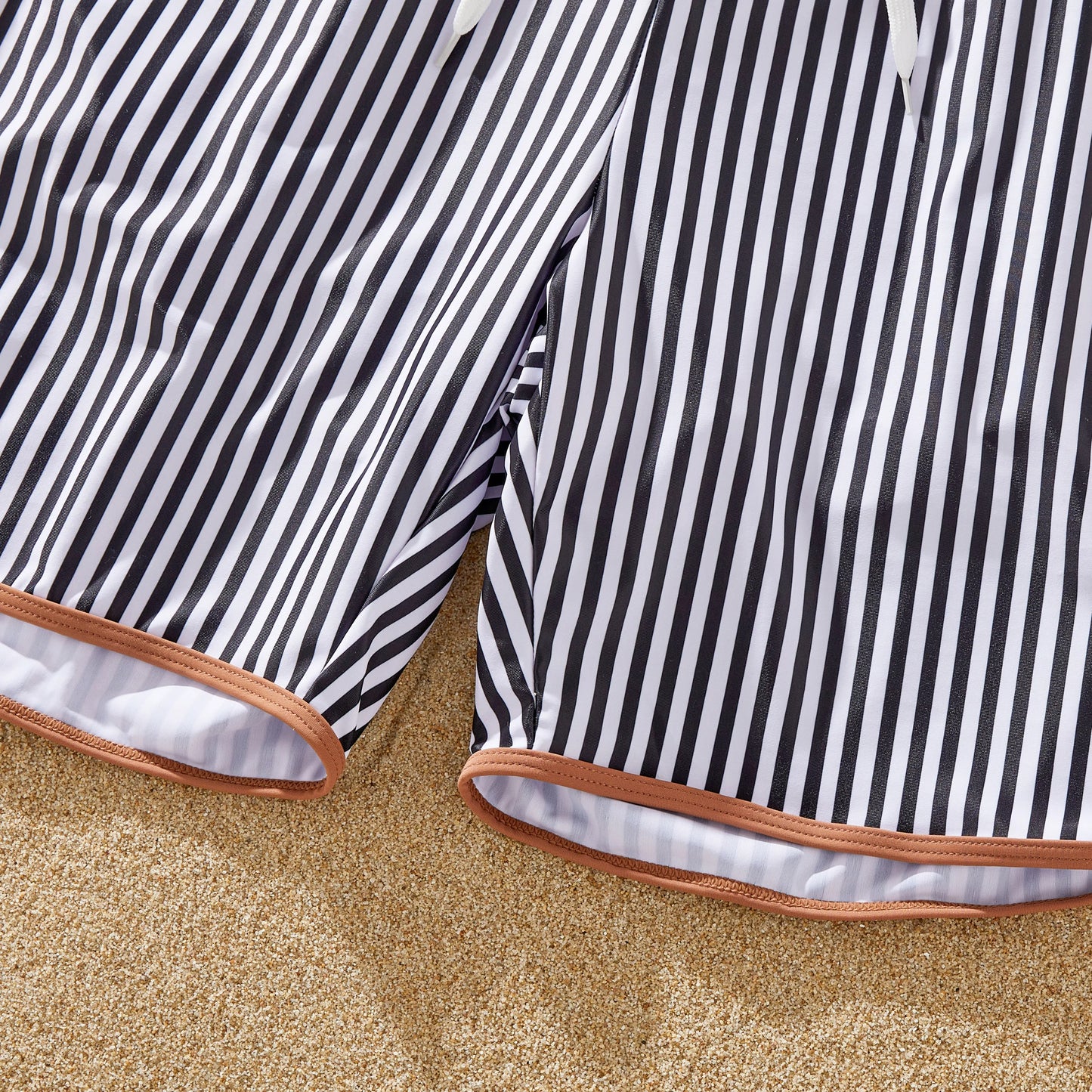Men's Striped Swim Trunks