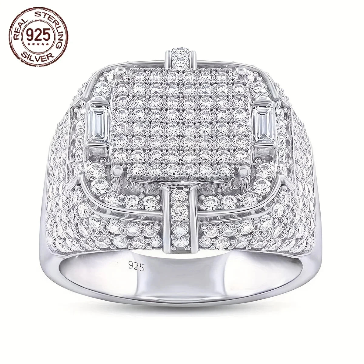 18K Gold Plated 925 Sterling Silver Ring For Men