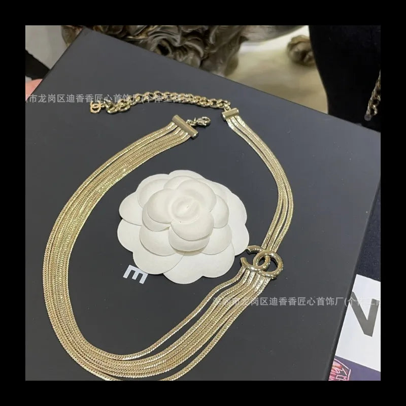 Letter Necklace Zircon Pendant Chain For Women