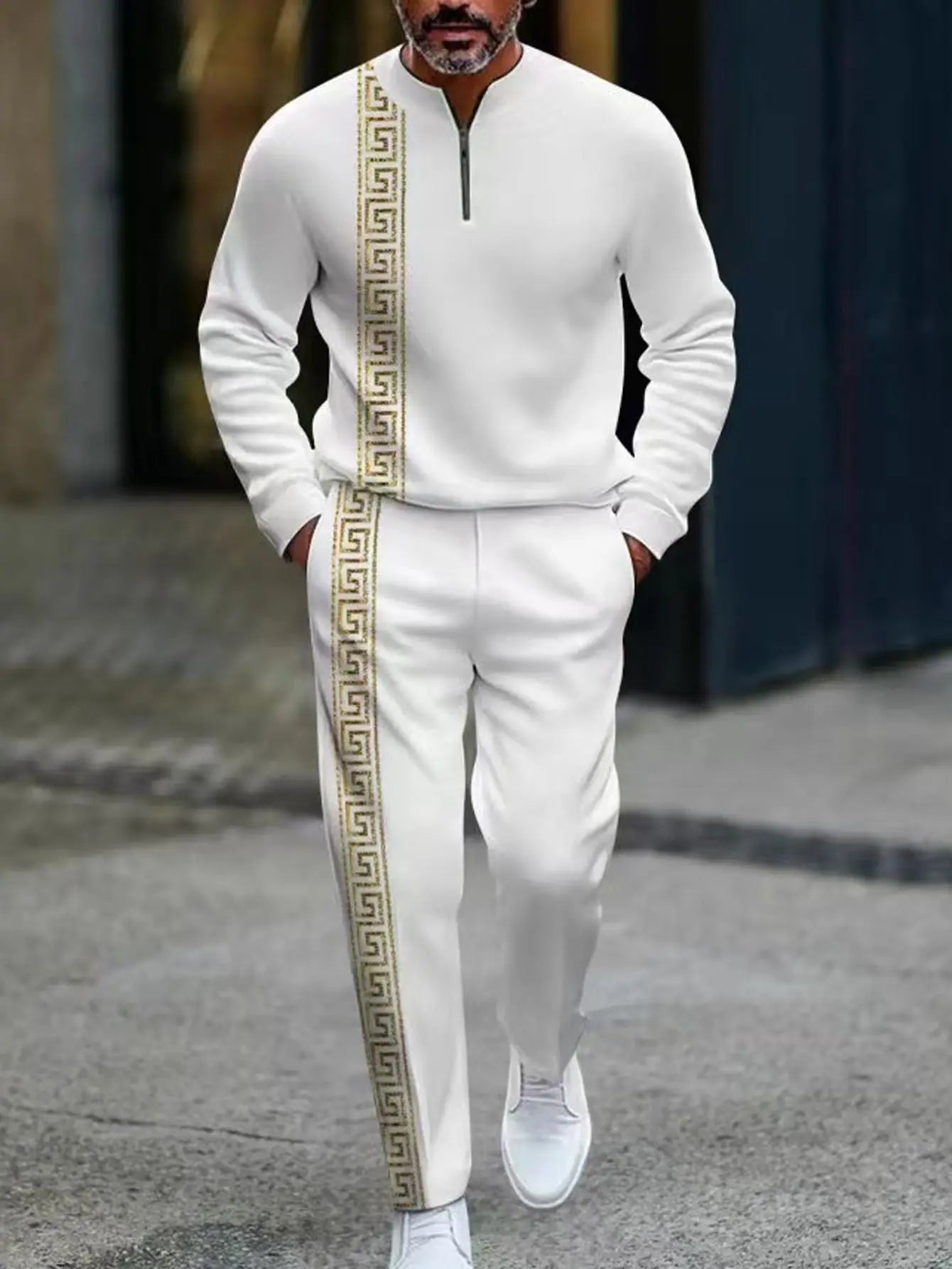 Men's European American Style Sportswear Two Piece Set