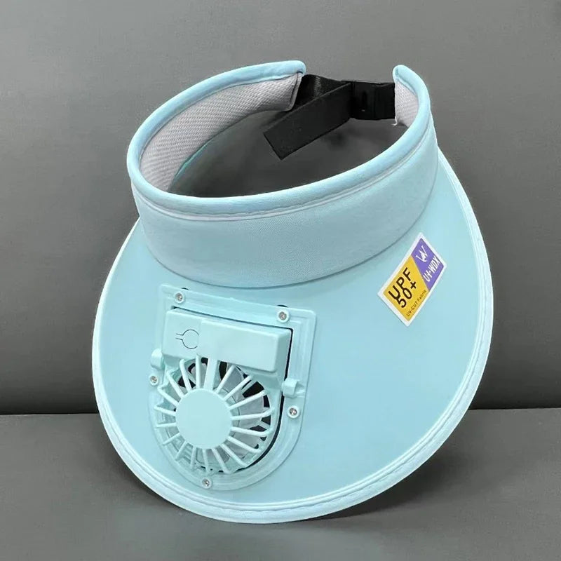 Cooling USB Charging Hat Fan For Sports Sun Visor Breathable