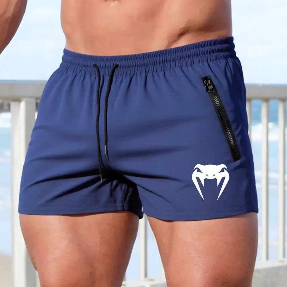 Mens Snake Print Swim Shorts Beach Trunks Summer Swimwear