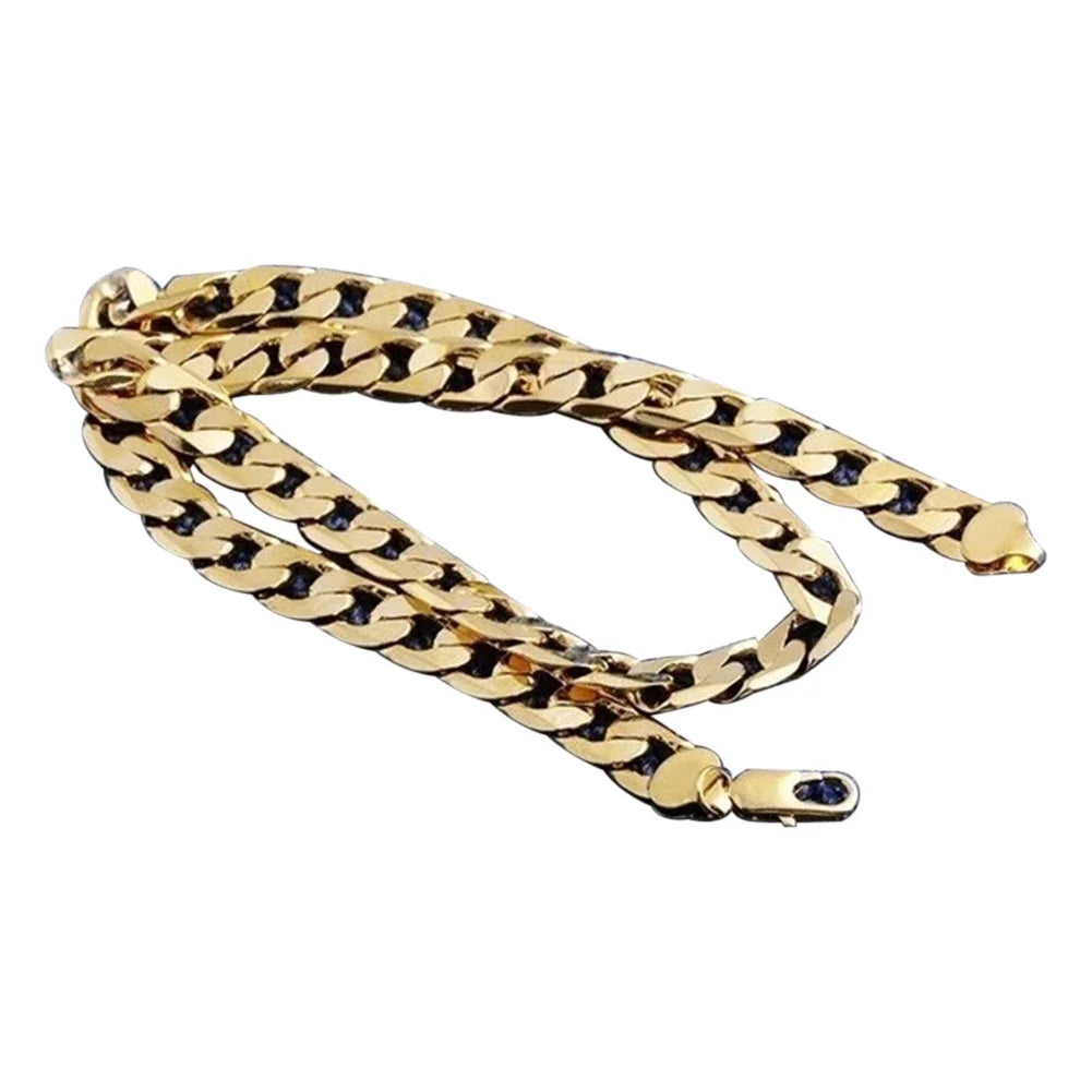 Men 18K Gold Cuban Chain Necklace