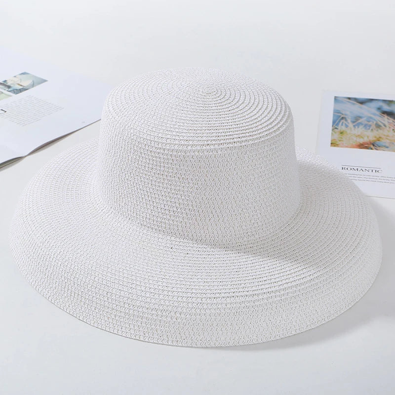 Wide Brim Sun Hat For Women Panama Straw Beach