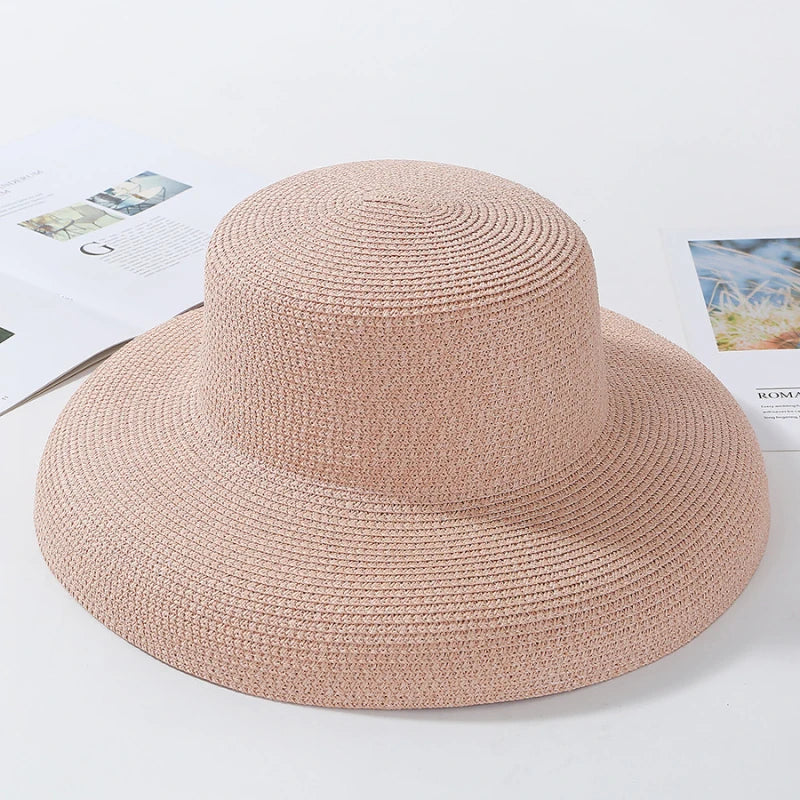 Wide Brim Sun Hat For Women Panama Straw Beach