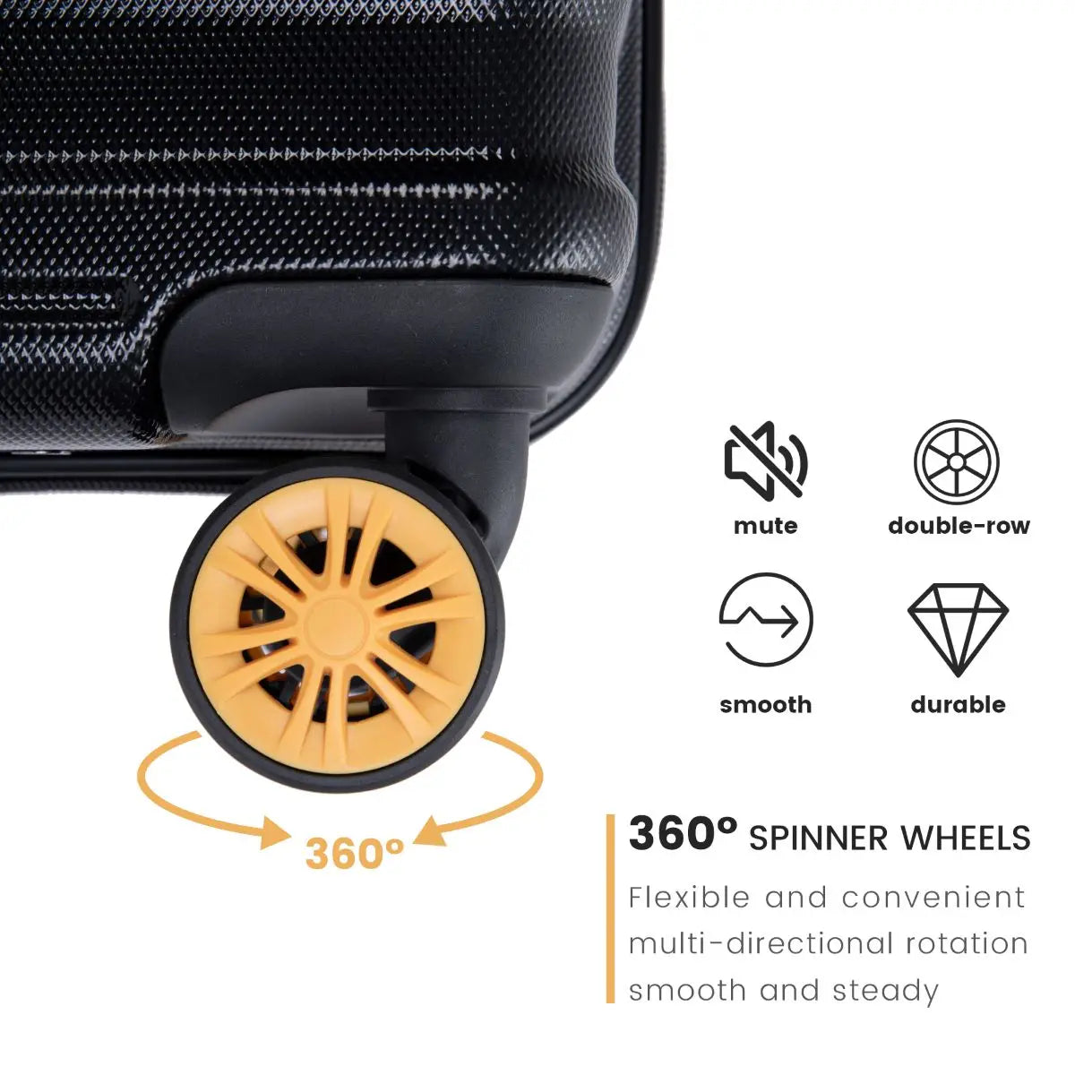 Travelhouse Hardside Carry On Luggage With Spinner Wheels And Lock