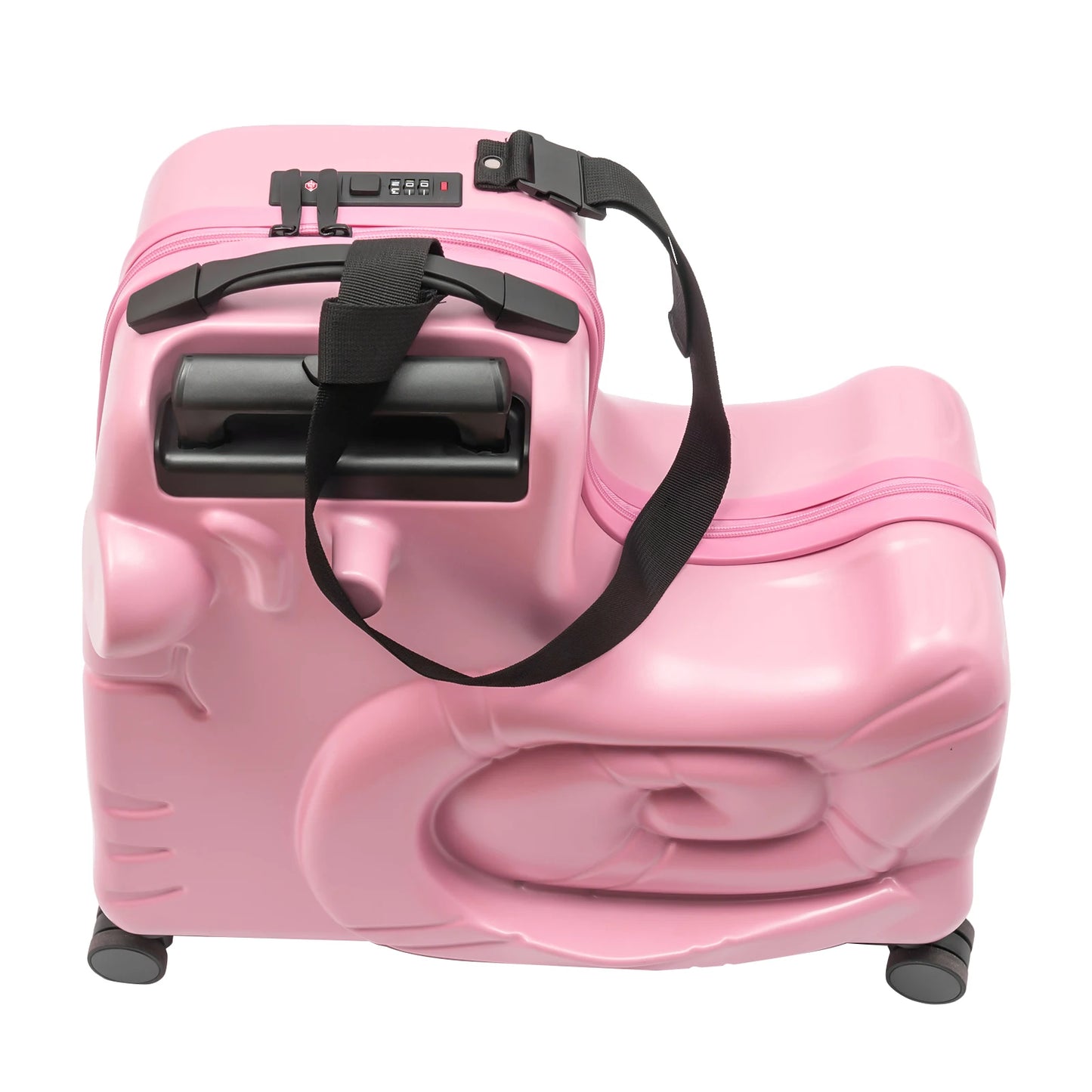 Kids Ride On Luggage Aluminum Telescopic Handle 360 Spinner Wheels