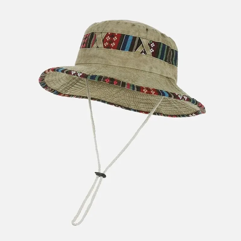 Men Summer Bucket Hat Panama Sunshade for Outdoor Activities