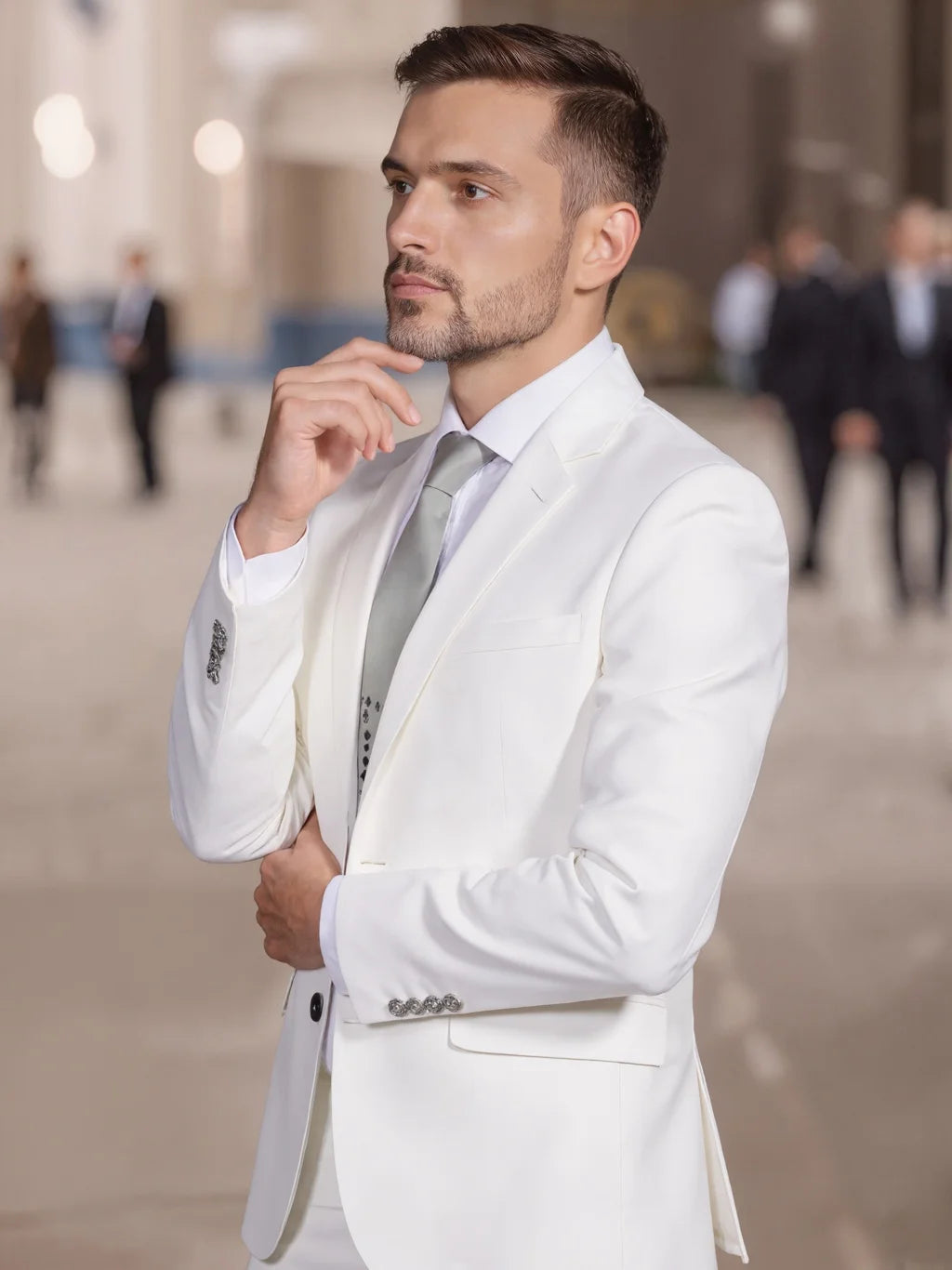 Men's Four Seasons Slim Fit Suit Two Piece Set