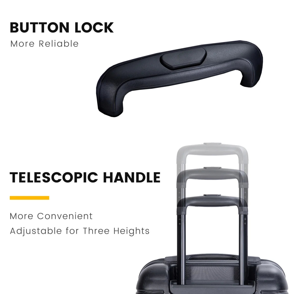 Travelhouse Hardside Carry On Luggage With Spinner Wheels And Lock