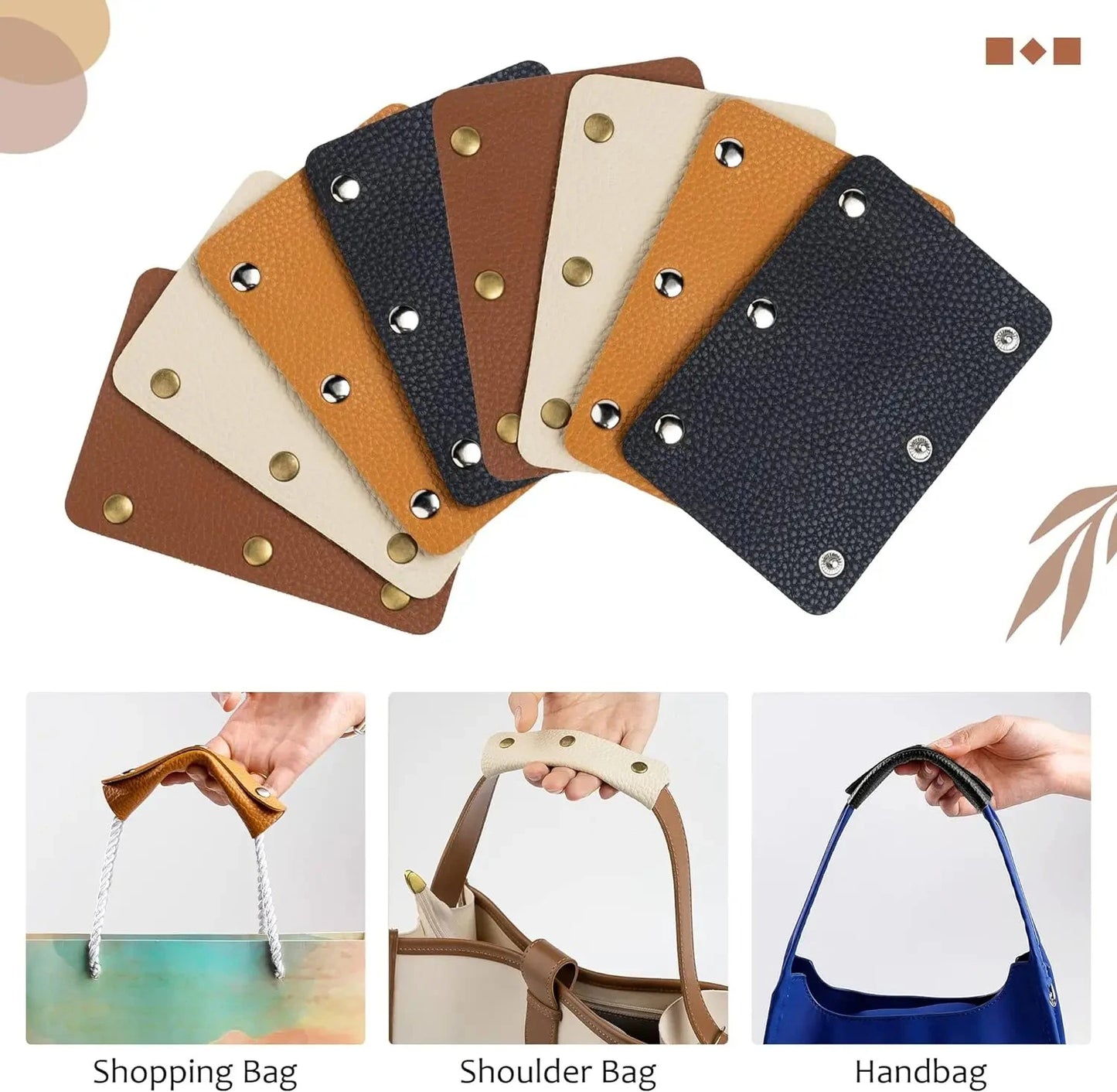 Leather Bag Handle Protective Cover PU Handbag Strap Buckle