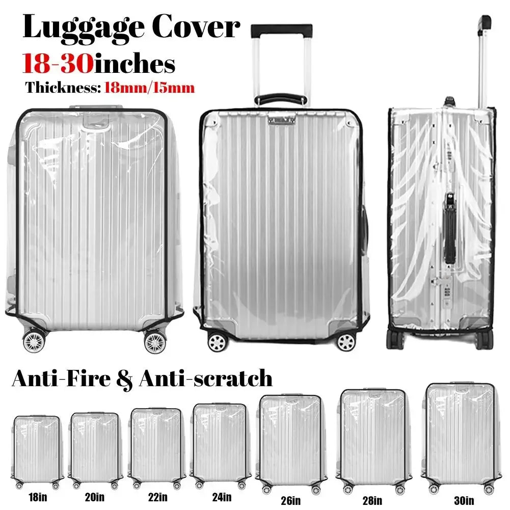Transparent Thickened PVC Luggage Cover Waterproof Protector For Suitcases
