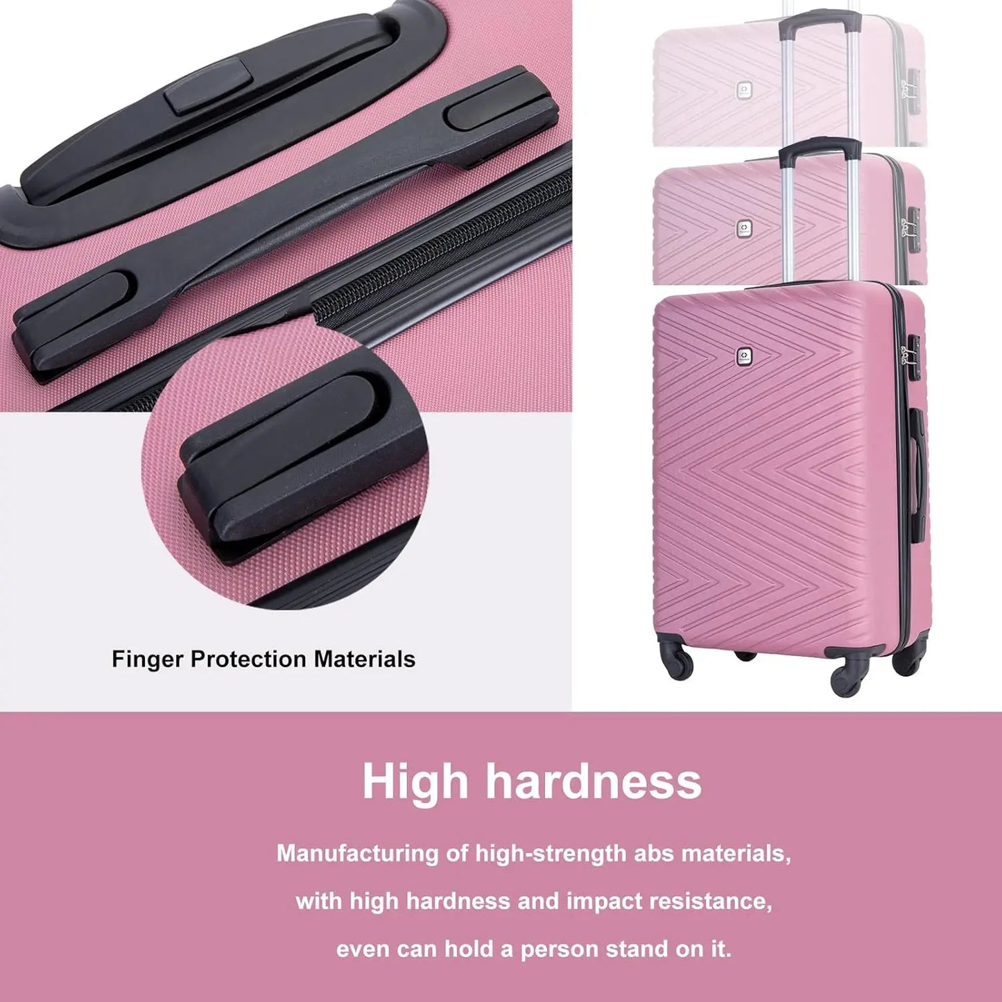 2 Piece ABS Hard side Luggage Set With Spinner Wheels
