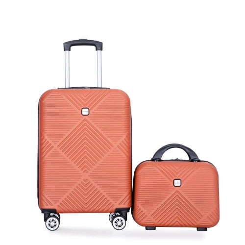 2 Piece ABS Hard side Luggage Set With Spinner Wheels