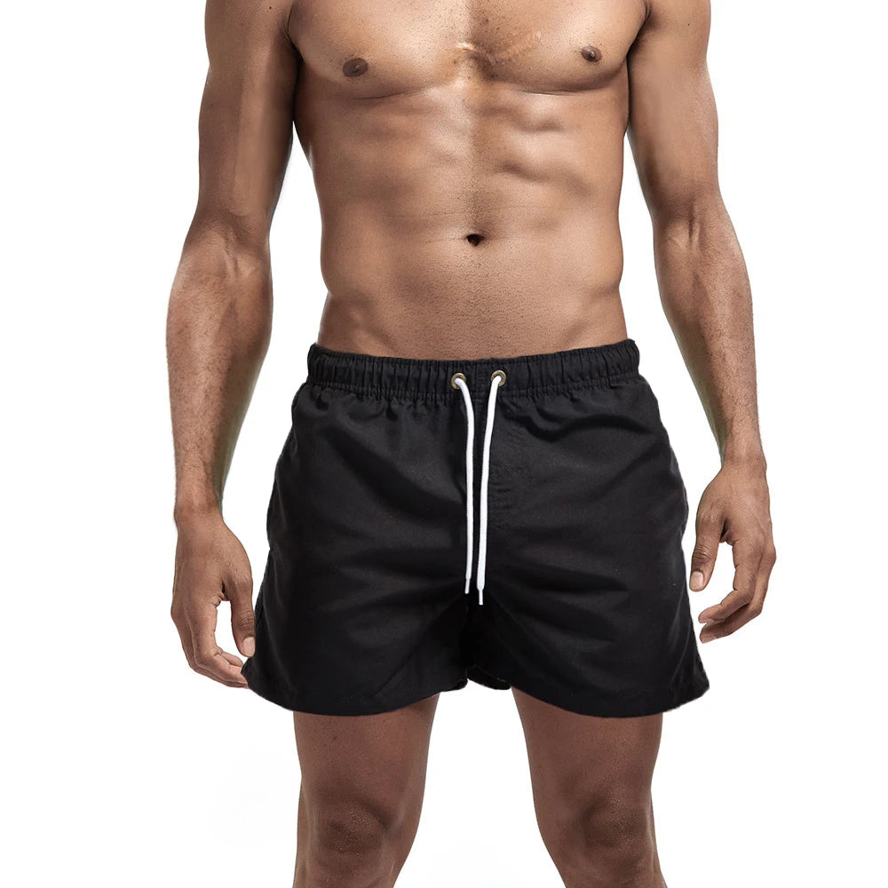 Men's Quick Dry Swim Shorts With Pockets And Drawstring