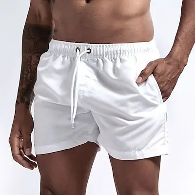 Men's Quick Dry Swim Shorts With Pockets And Drawstring