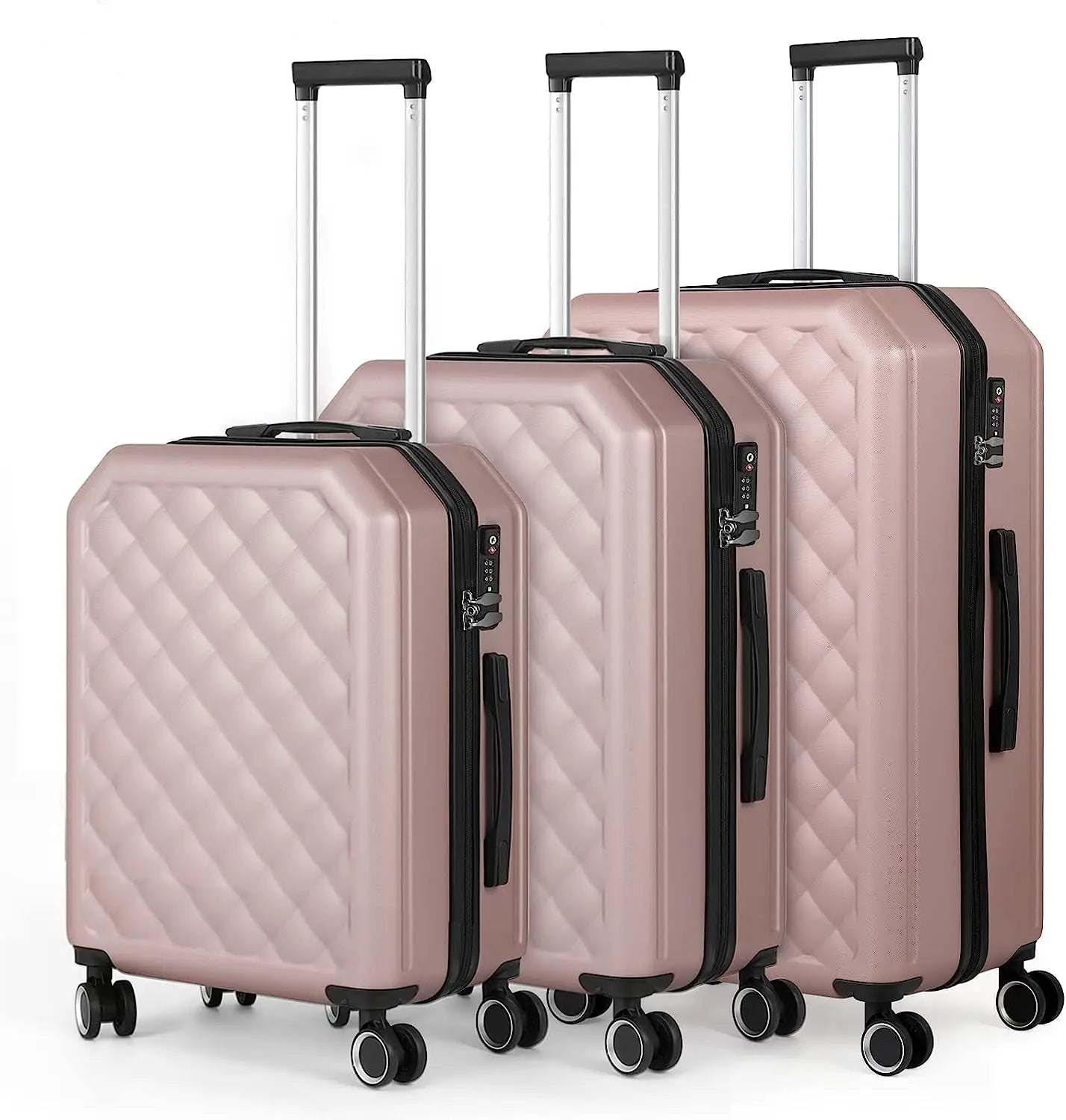 Soft side Spinner Luggage Set Travel Suitcases