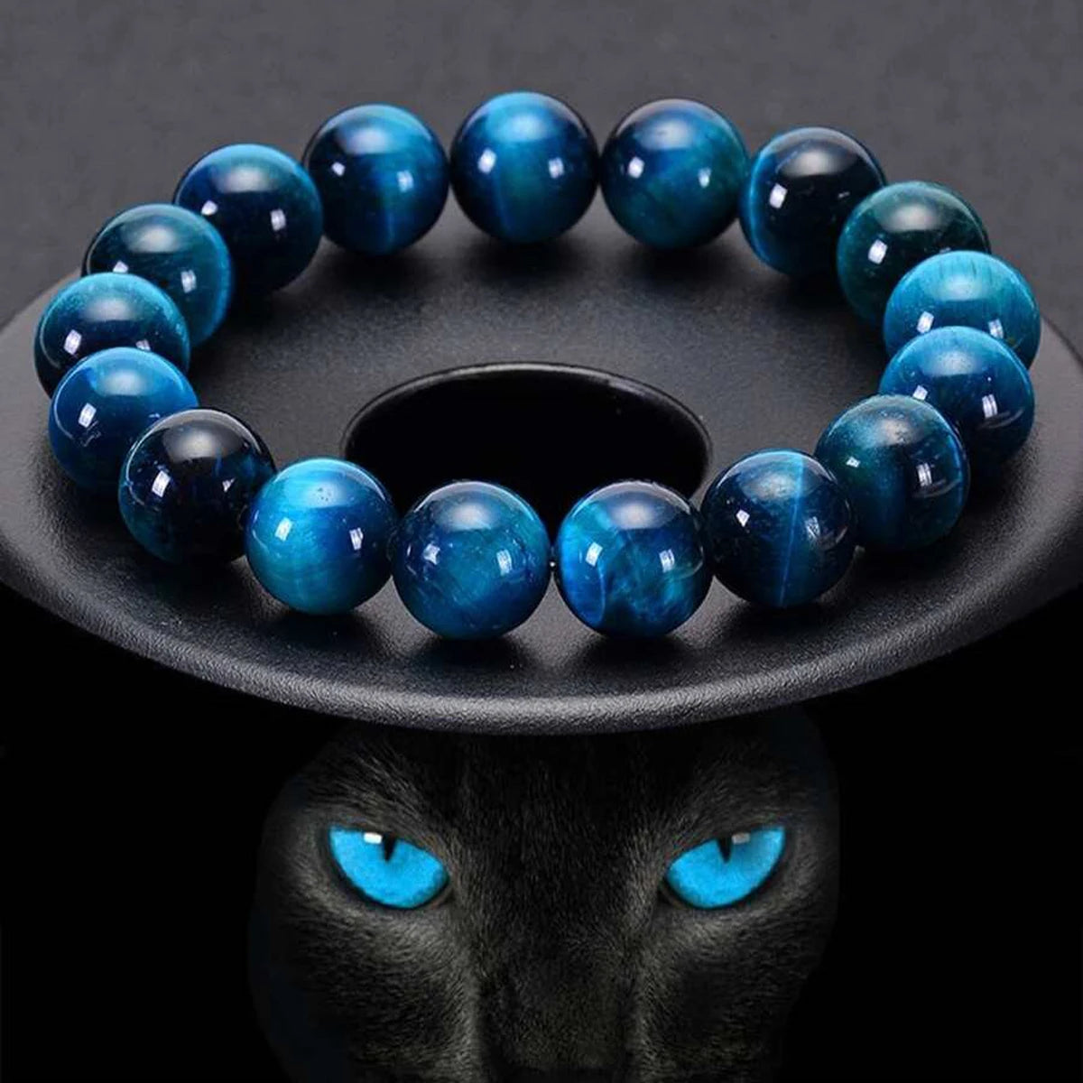 Tiger Eye Beaded Bracelet Natural Stone Minimalist Unisex Jewelry