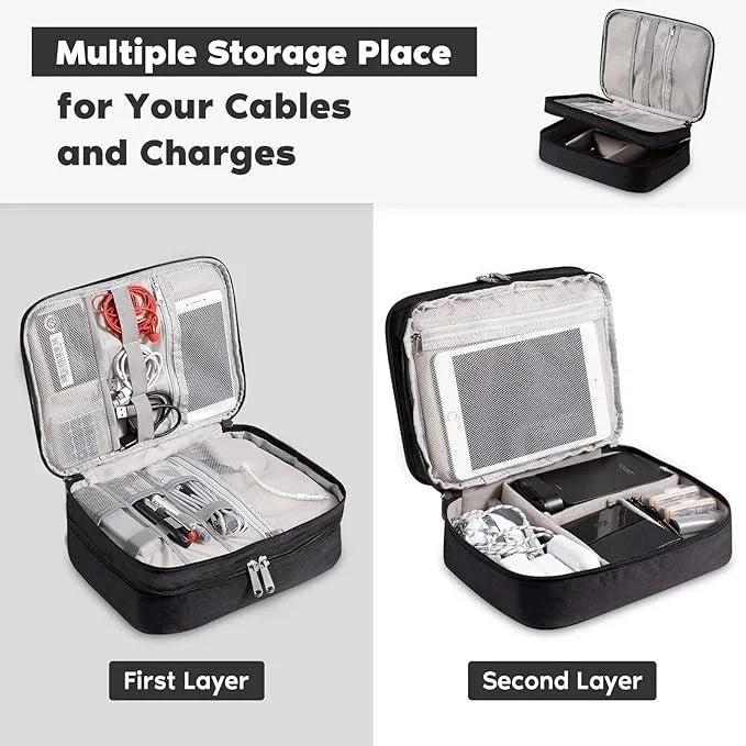Portable Digital Storage Bag for USB Cables and Electronics Organizer