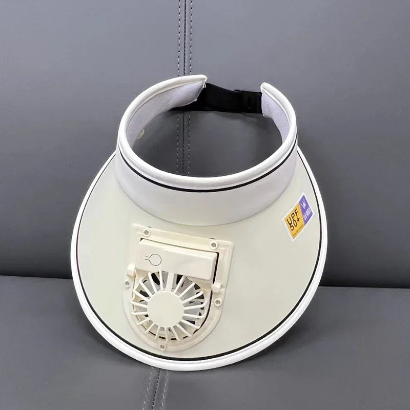 Cooling USB Charging Hat Fan For Sports Sun Visor Breathable