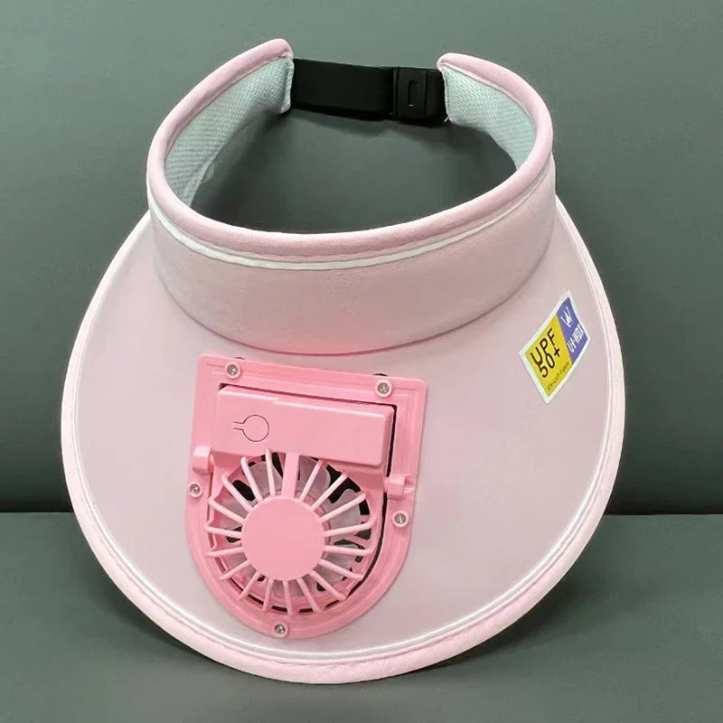 Cooling USB Charging Hat Fan For Sports Sun Visor Breathable