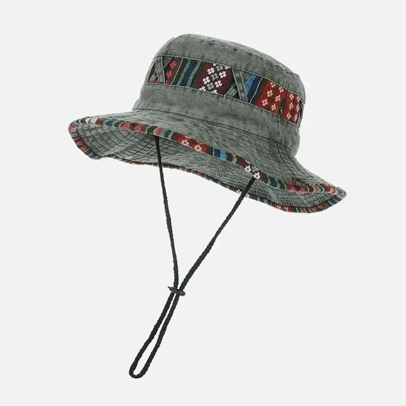 Men Summer Bucket Hat Panama Sunshade for Outdoor Activities