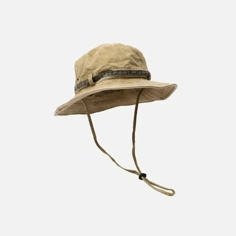 Men Summer Bucket Hat Panama Sunshade for Outdoor Activities