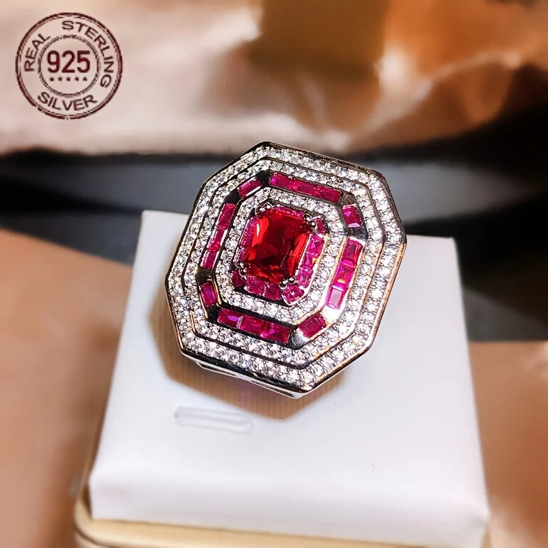 Zircon Silver Ring for Women Wedding and Fine Jewelry
