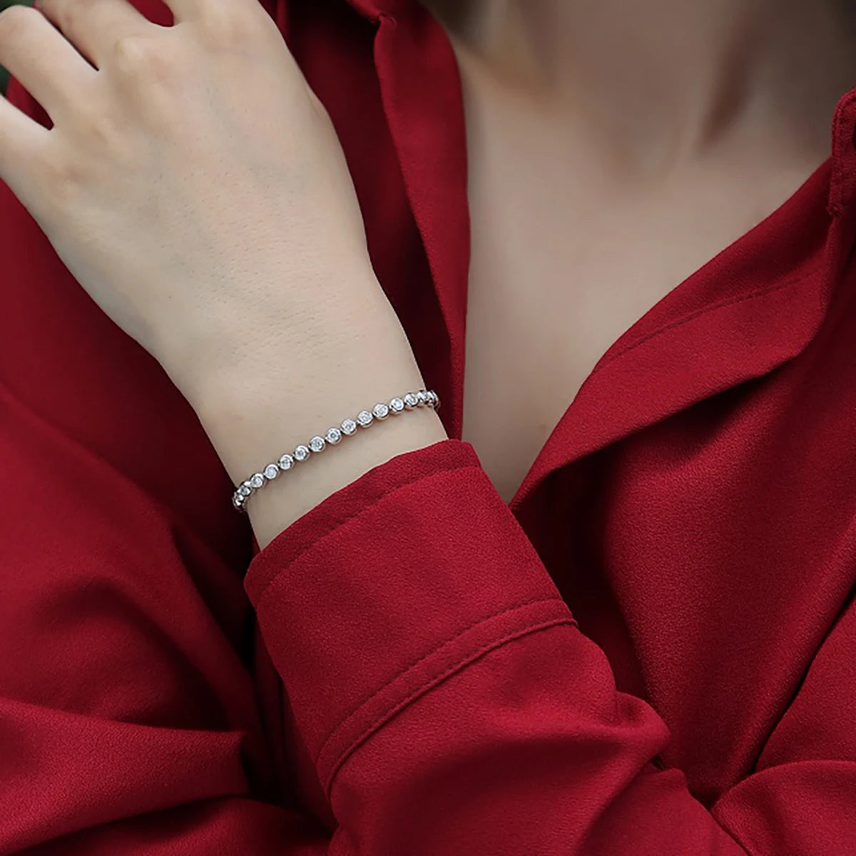Moissanite Tennis Bracelet 925 Sterling Silver