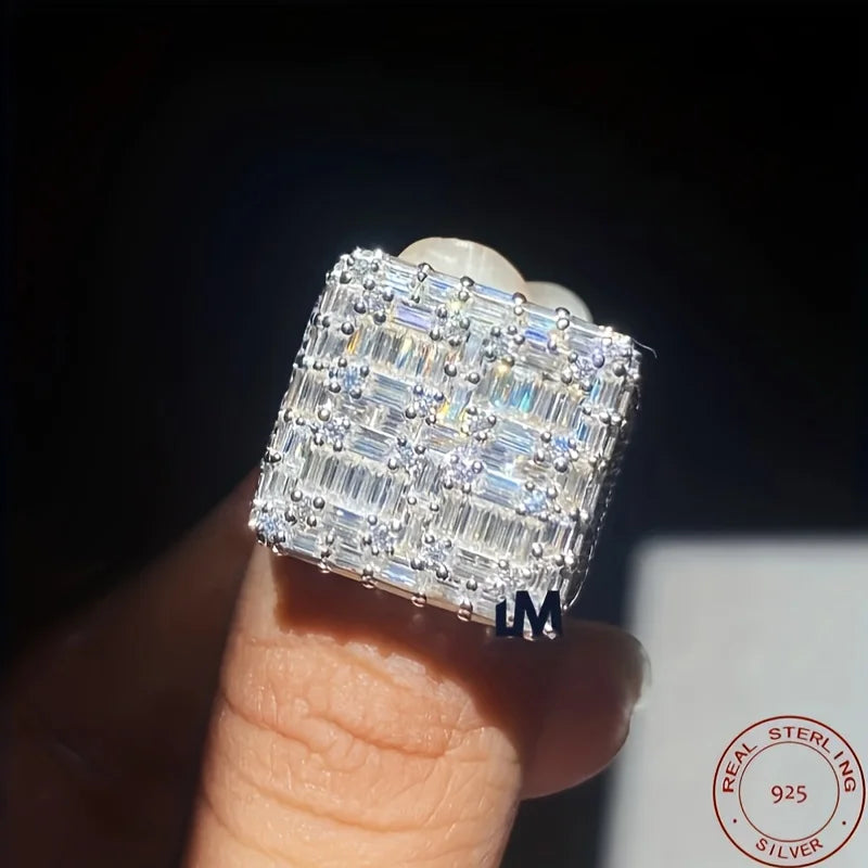 3.50 Ct Zircon Men's Engagement Ring 925 Sterling Silver