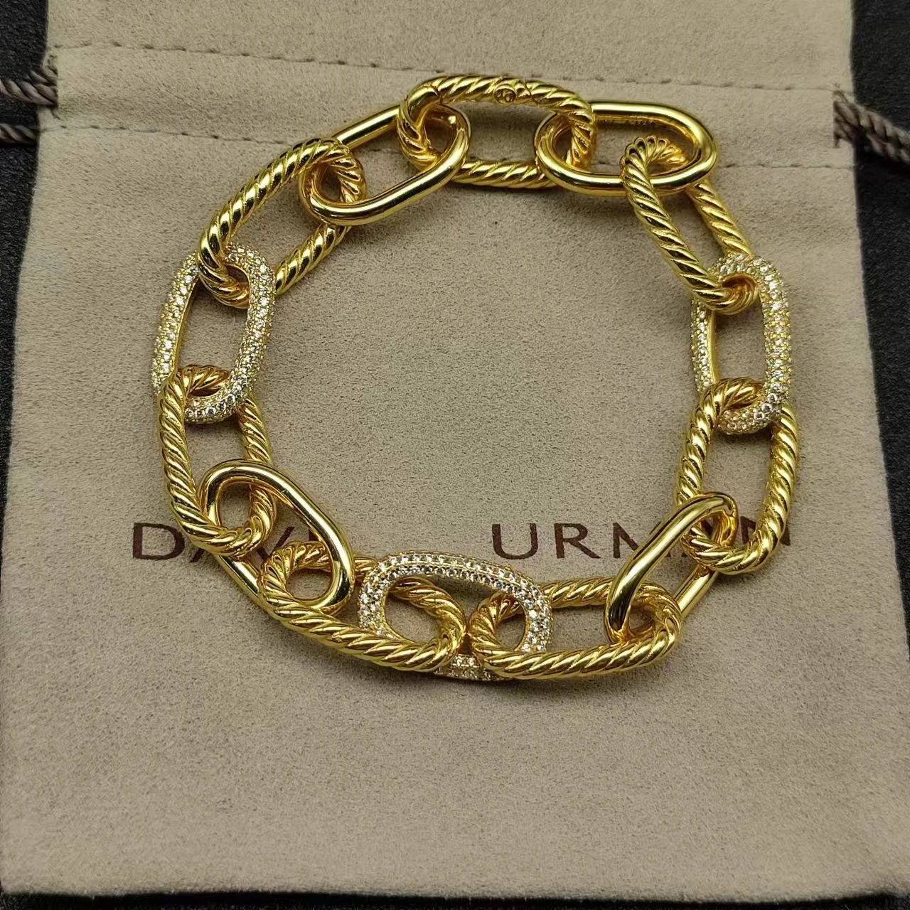 Multi Ring Two Tone Necklace Unisex Elegant