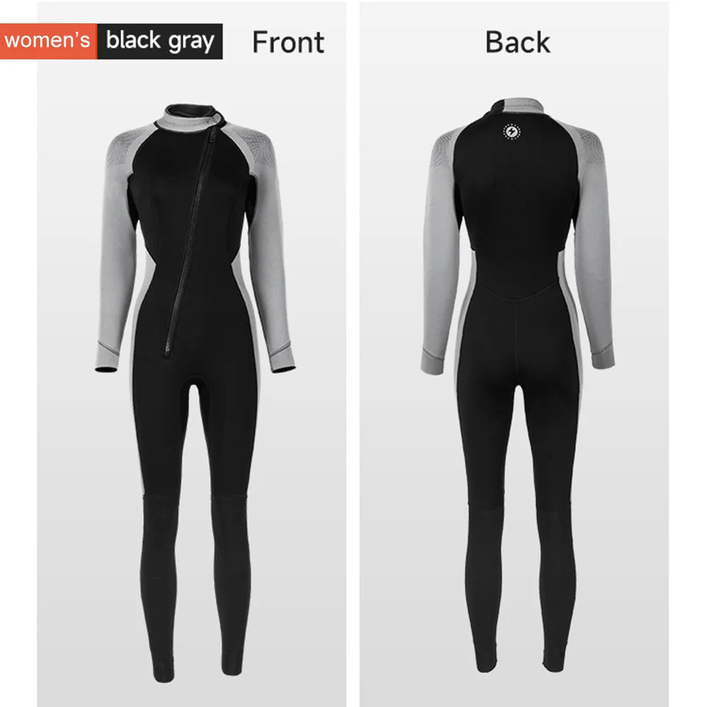 Neoprene Wetsuit For Men Women Front Zip