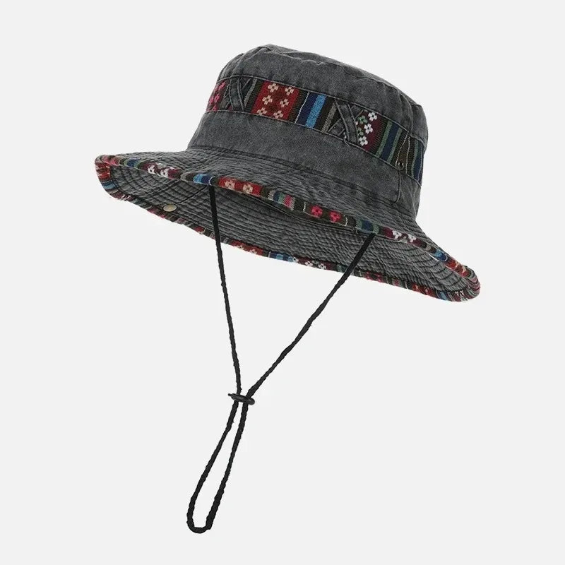 Men Summer Bucket Hat Panama Sunshade for Outdoor Activities
