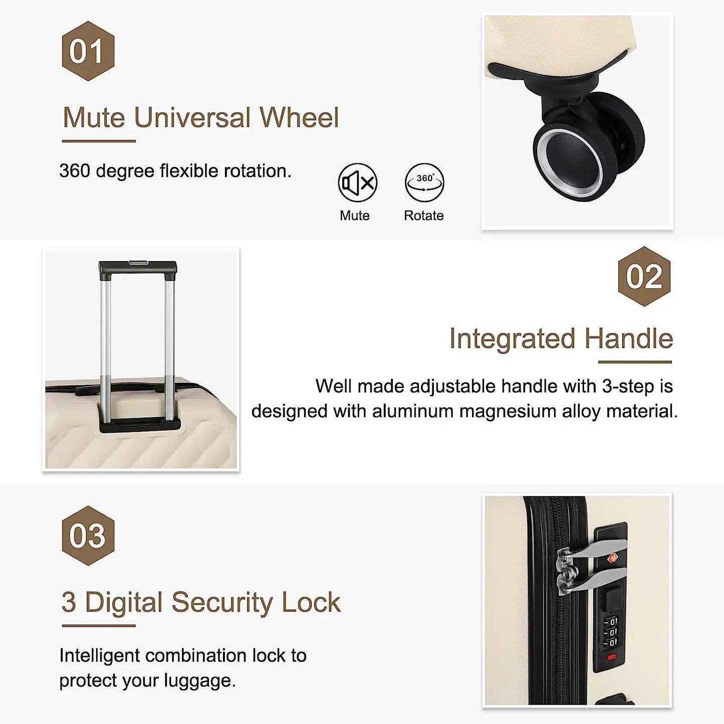 Soft side Spinner Luggage Set Travel Suitcases