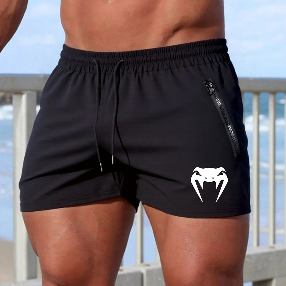 Mens Snake Print Swim Shorts Beach Trunks Summer Swimwear