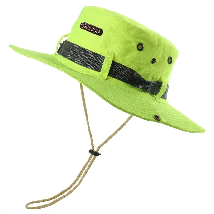 Men Summer Bucket Hat Panama Sunshade for Outdoor Activities