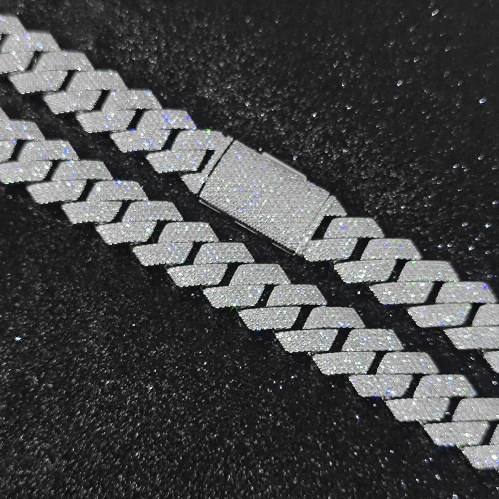 Cuban Chain Iced Out Necklace And Bracelet