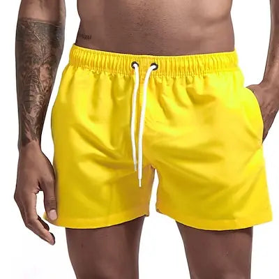 Men's Quick Dry Swim Shorts With Pockets And Drawstring