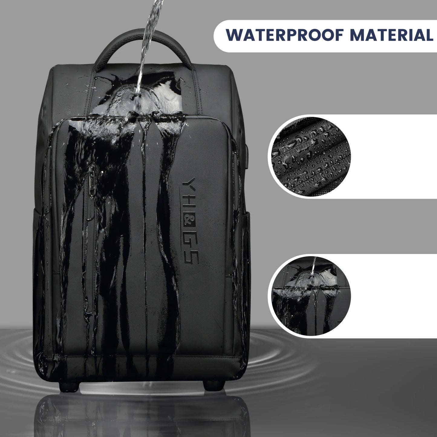Rolling Backpack With USB Port For Laptop Gear