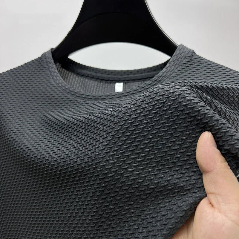 Men's Short Sleeve T Shirt Breathable Polyester