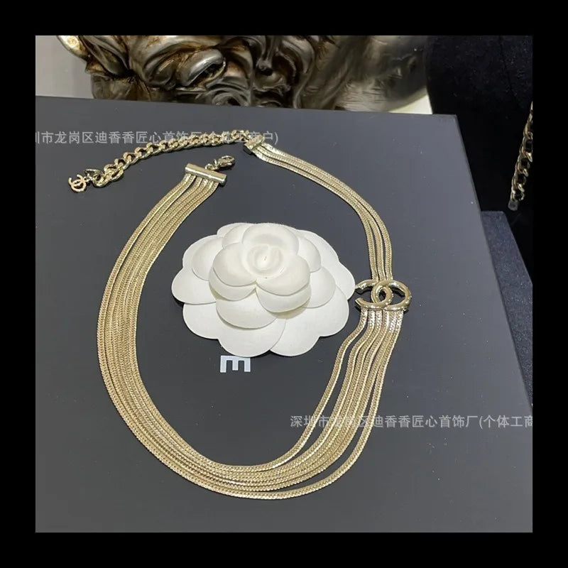 Letter Necklace Zircon Pendant Chain For Women