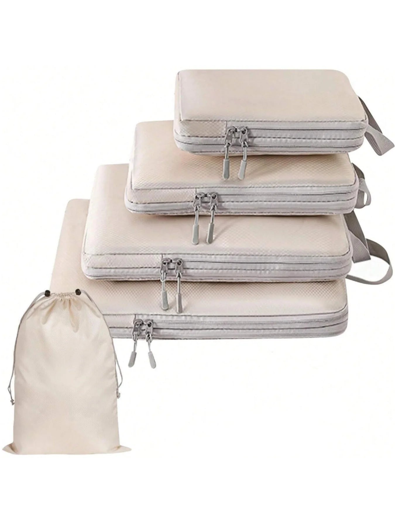 6 Piece Compression Packing Cubes Set Waterproof Travel Organizer