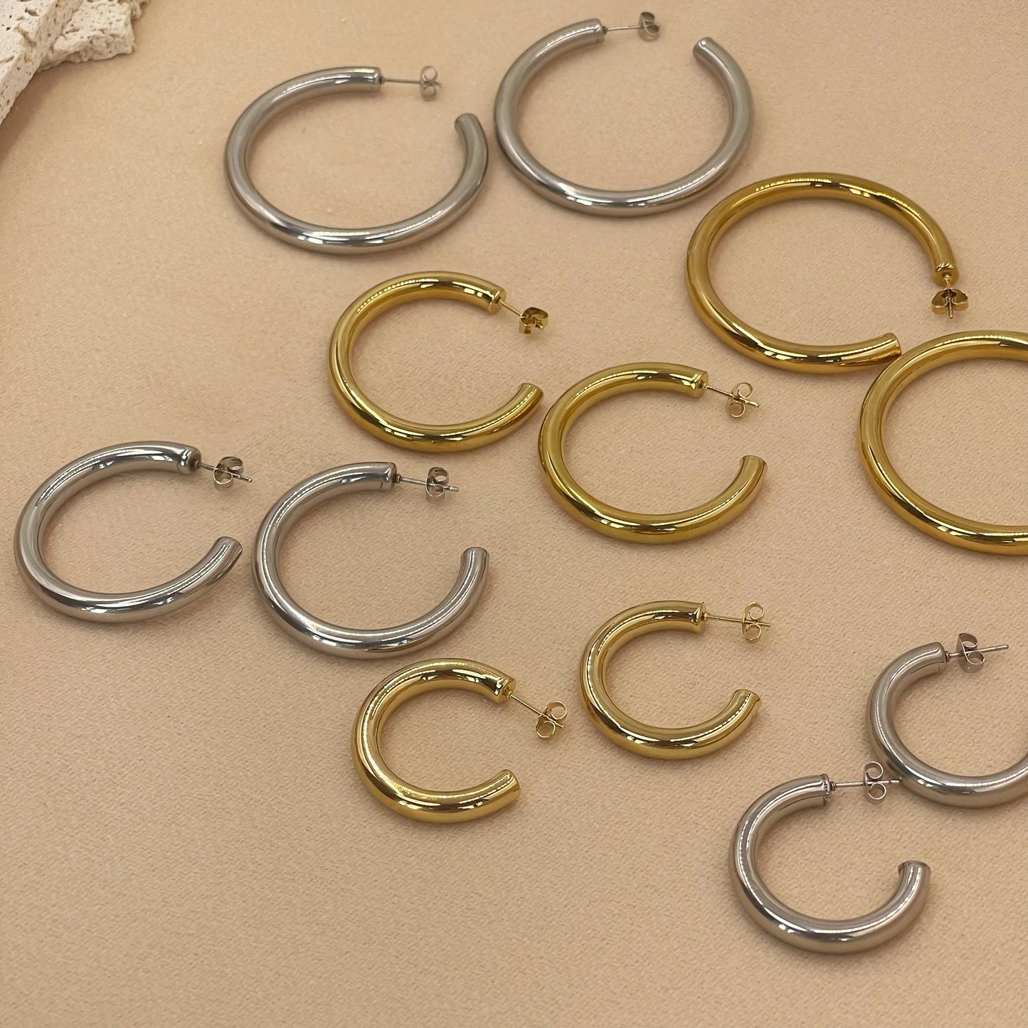 Stainless Steel Hoop Earrings For Women Fashion Trend