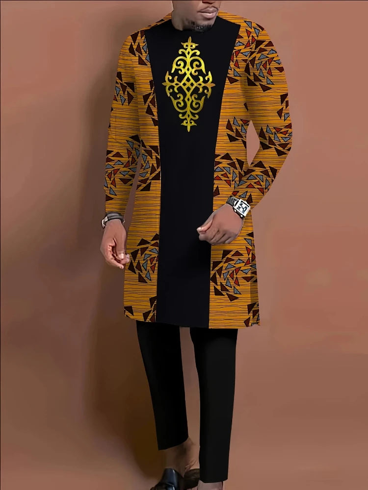 Men's Casual Long Sleeve Two Piece Set Top And Trousers