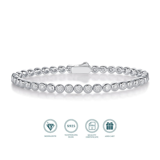 Moissanite Tennis Bracelet 925 Sterling Silver