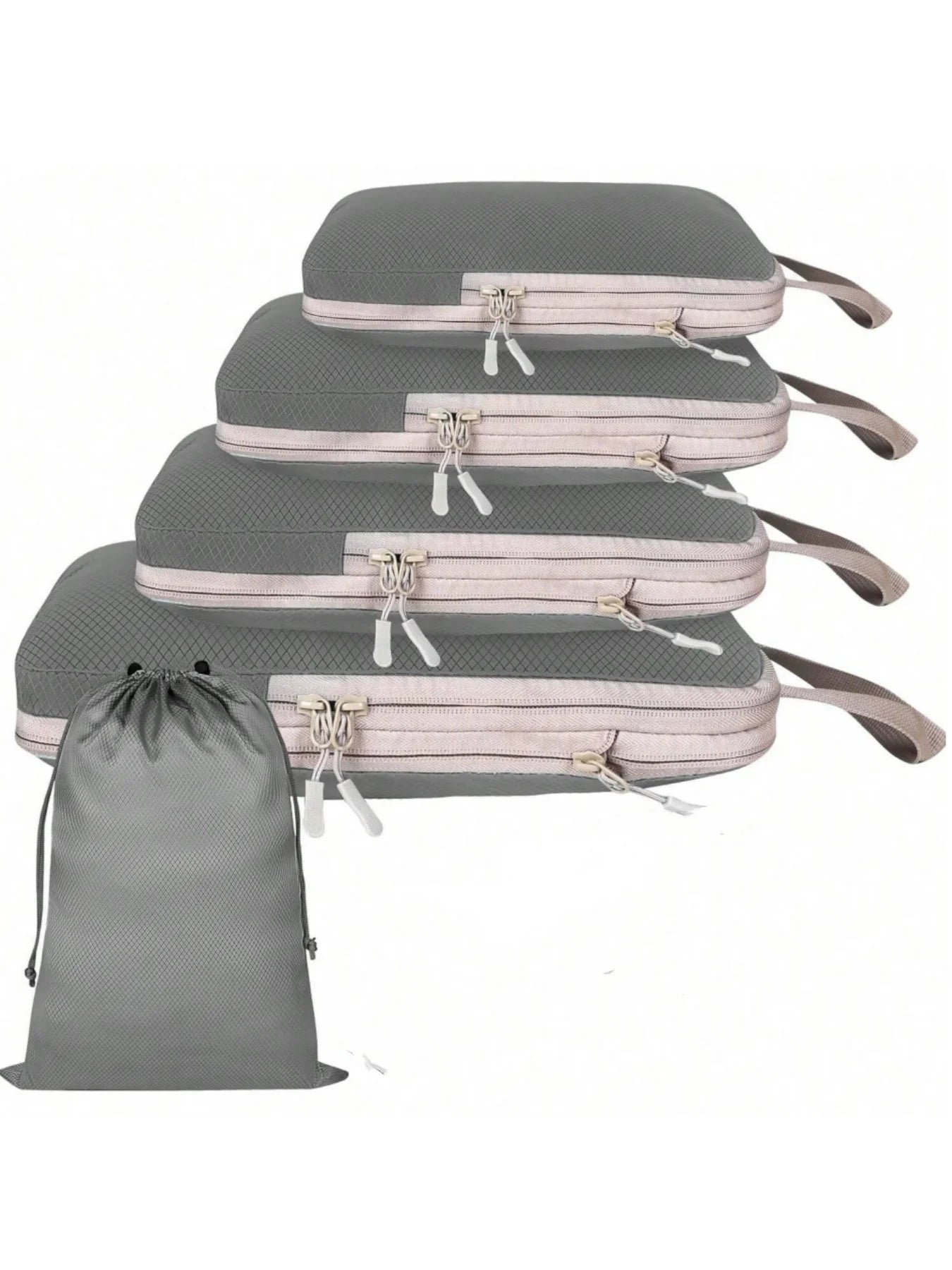 6 Piece Compression Packing Cubes Set Waterproof Travel Organizer