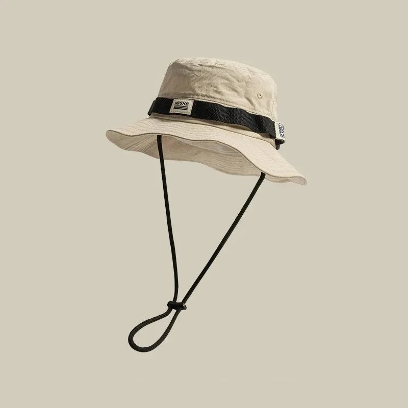 Men Summer Bucket Hat Panama Sunshade for Outdoor Activities
